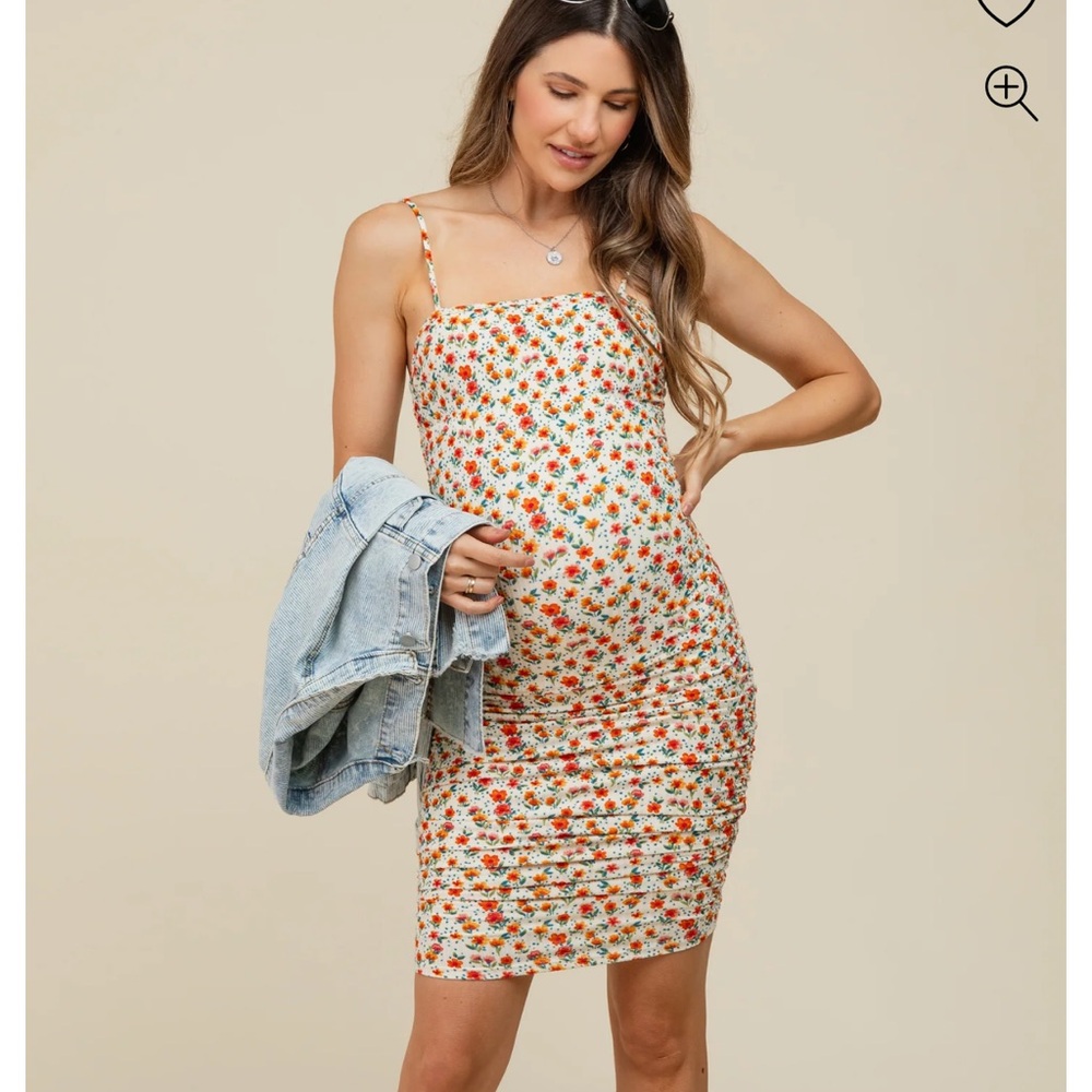 Floral Print Spaghetti Strap Dress